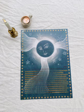 Load image into Gallery viewer, Moon Calendar - Girl in the moon