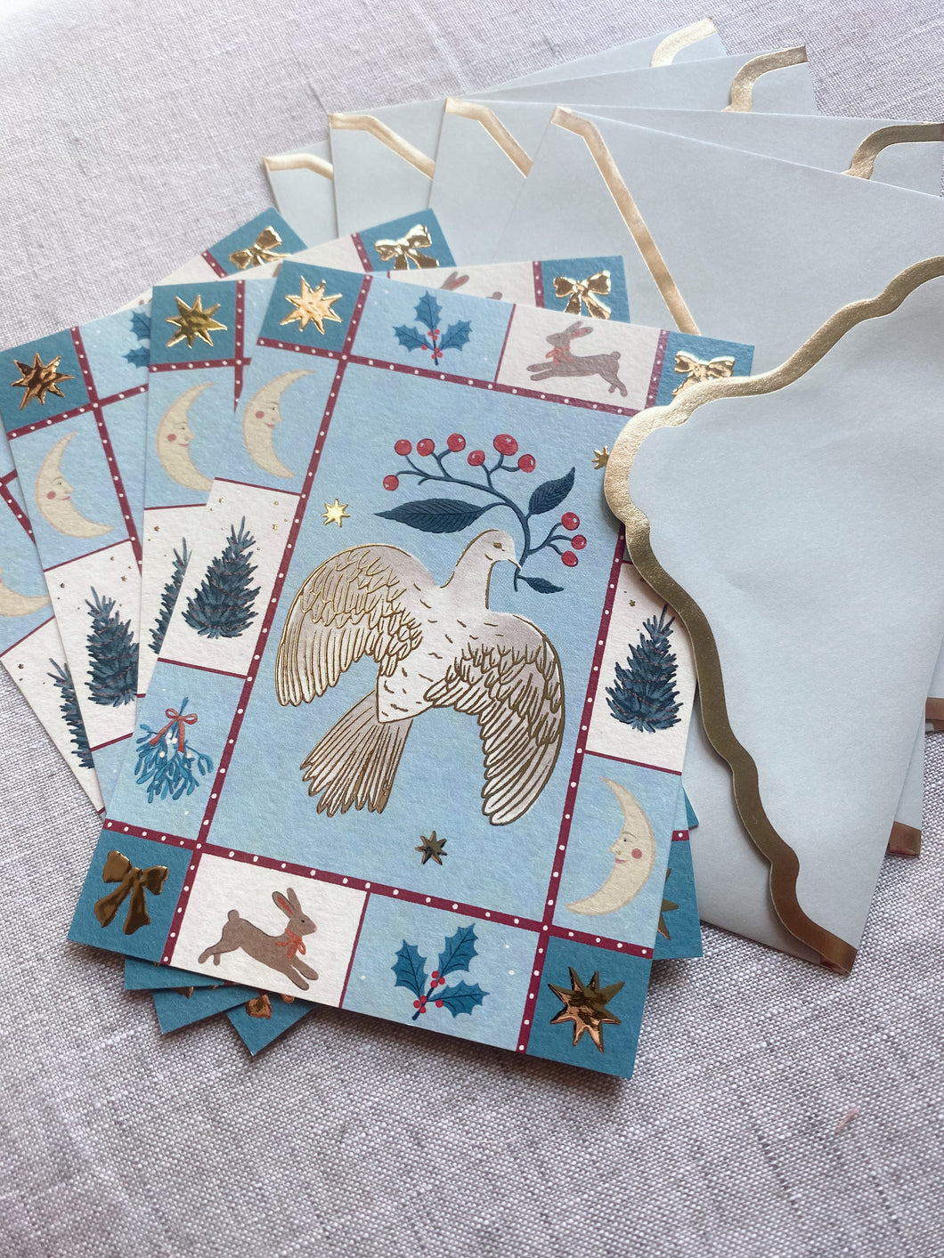 Set of 4 Christmas Pigeon