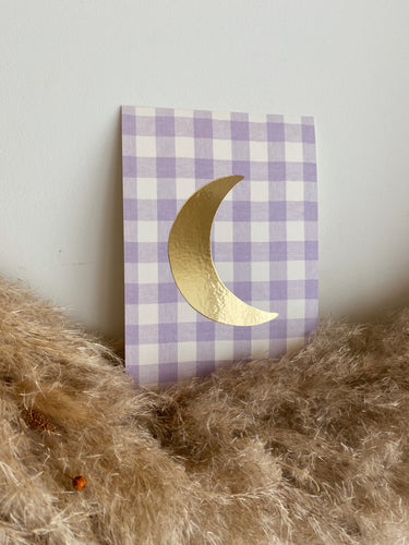 Moon card - Lila Gingham