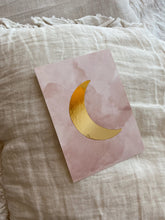 Load image into Gallery viewer, Moon card - Pink Clouds
