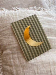 Moon card - Stripe Green