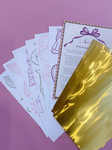 DIY Kit Brass Ornaments Gold