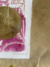 Load image into Gallery viewer, Vintage Moon on Cotton paper (with or without frame) - Pink