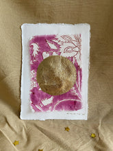 Load image into Gallery viewer, Vintage Moon on Cotton paper (with or without frame) - Pink