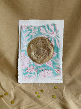 Load image into Gallery viewer, Vintage Moon on Cotton paper (with or without frame) - Turquoise/Pink