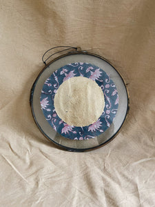 Vintage Moon Round - Dark Blue/Red