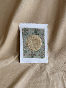 Vintage Moon on Cotton paper (with or without frame) - Green