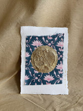 Load image into Gallery viewer, Vintage Moon on Cotton paper (with or without frame) - Blue/Pink