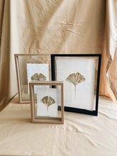 Load image into Gallery viewer, Small Golden Ginkgo A6 imprint (with or without frame)