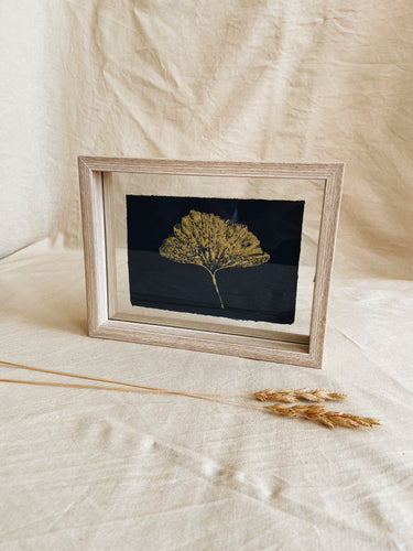 Medium Golden Ginkgo A5 Landscape (with or without frame)