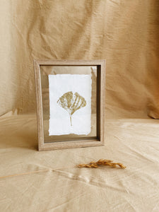 Large Golden Ginkgo A4 imprint (with or without frame)