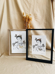 Frida Print A4 or A5 (with or without frame)