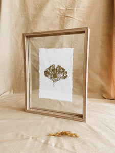 Medium Golden Ginkgo A5 imprint (with or without frame)