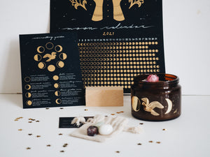 Moon Calendar - New Moon Package with Cozy Candle
