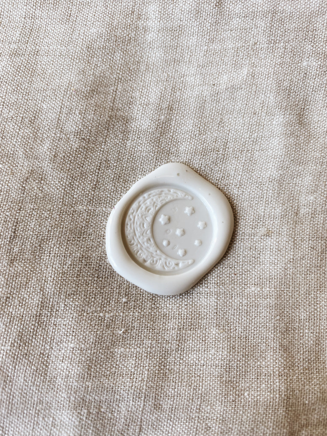 Wax Seal Crescent Moon White