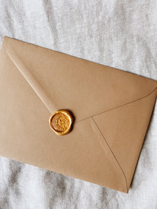 Wax Seal Crescent Moon Gold