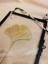 Load image into Gallery viewer, Golden Ginkgo in black hanging frame