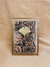 Load image into Gallery viewer, Golden Ginkgo in golden standing frame (with Indian Fabric)