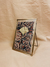 Load image into Gallery viewer, Golden Ginkgo in golden standing frame (with Indian Fabric)