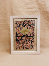 Load image into Gallery viewer, Golden Ginkgo in wood colored frame (with or without Indian Fabric)