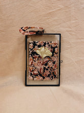 Load image into Gallery viewer, Golden Ginkgo in small black hanging frame (with or without Indian Fabric)
