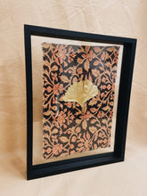 Load image into Gallery viewer, Golden Ginkgo in big black floating frame (with or without Indian Fabric)
