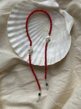 Load image into Gallery viewer, Red Coral and Pearl Cord