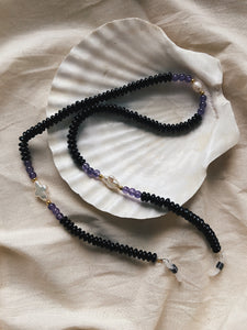 Onyx, Amethyst and Pearl Cord