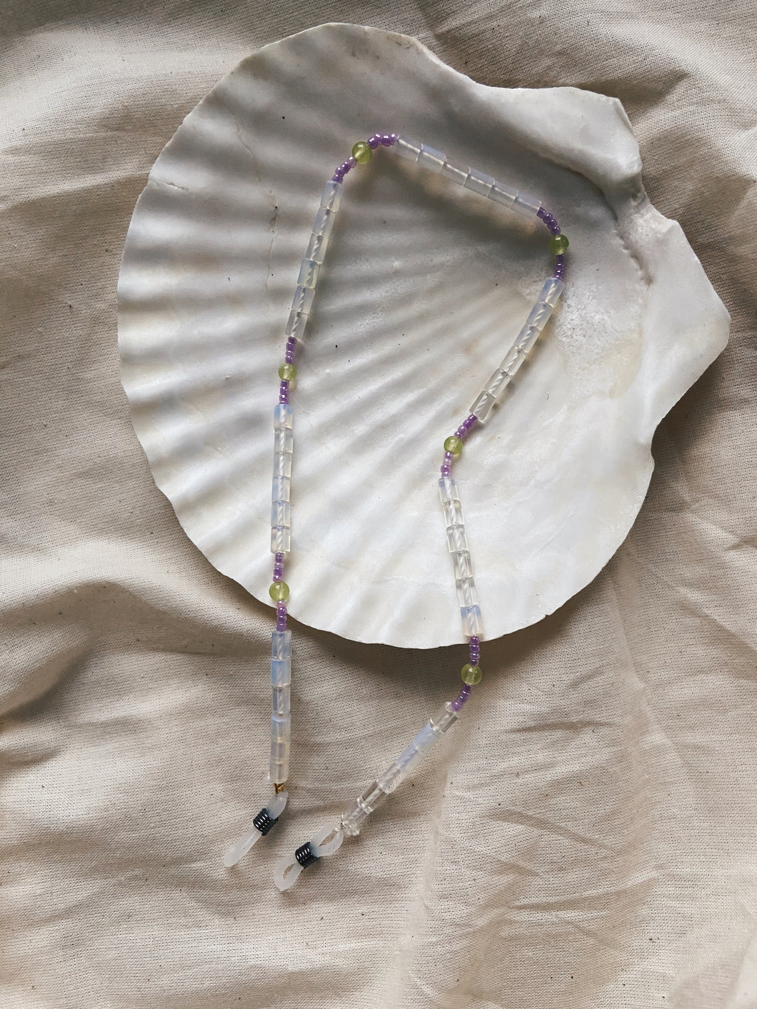 Opalite and Green Coloured Jade Cord