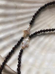 Brown Jasper and Pearl Cord