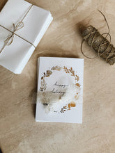 Load image into Gallery viewer, Single Christmas card Happy Holidays