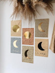 Set of 6 different cards