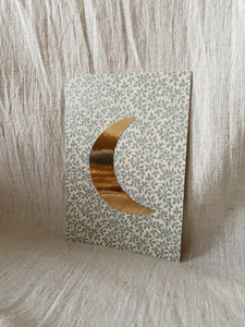 Moon card - Leaf Green
