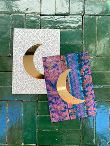 Moon card - Leaf Green