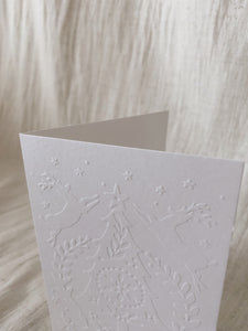 Single card White Christmas