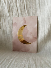 Load image into Gallery viewer, Moon card - Pink clouds