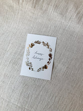 Load image into Gallery viewer, Single Christmas card Happy Holidays