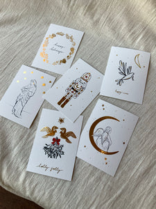 Set of 6 Christmas Cards - Mix