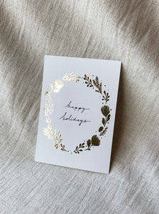 Single Christmas card Happy Holidays